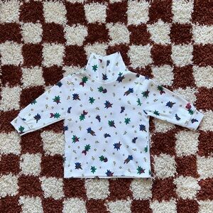 Vintage OshKosh B'gosh White Star Print Long Sleeve Tee